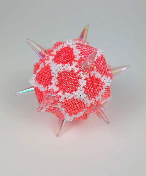 Spiky Dodecahedron (pink/clear)