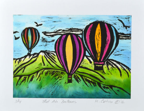 Note Card - Hot Air Balloons Color 02