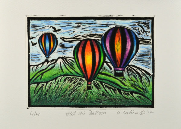 Note Card - Hot Air Balloons Color 06